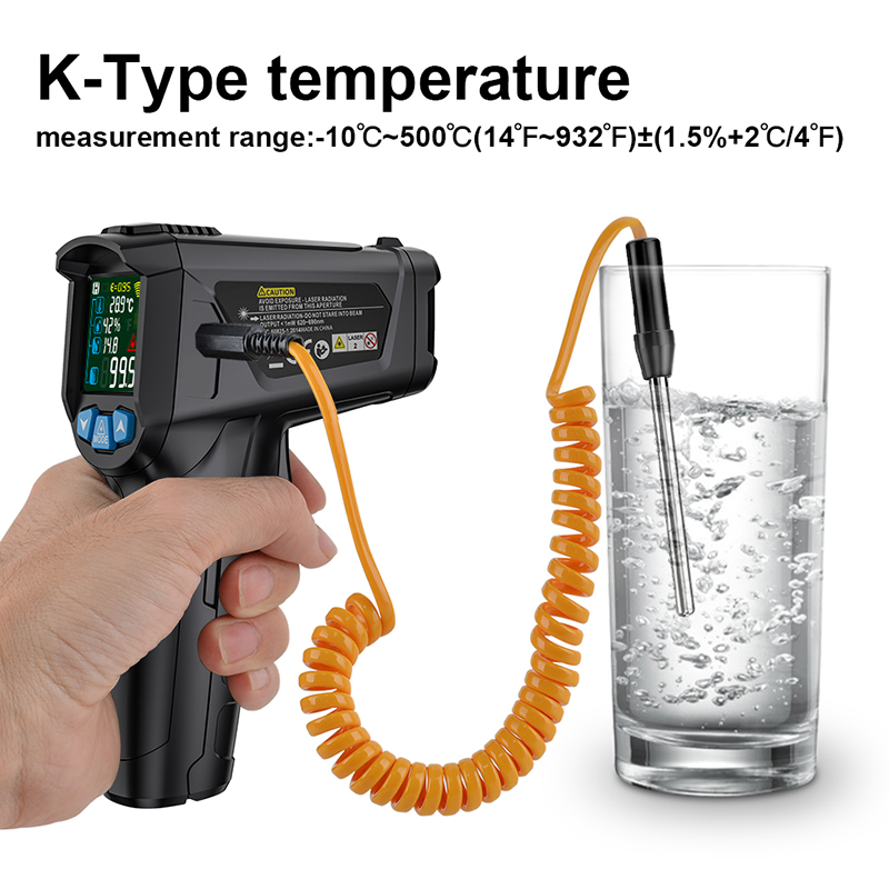 Thermometer Digital - Thermomètre infrarouge industriel numérique avec point