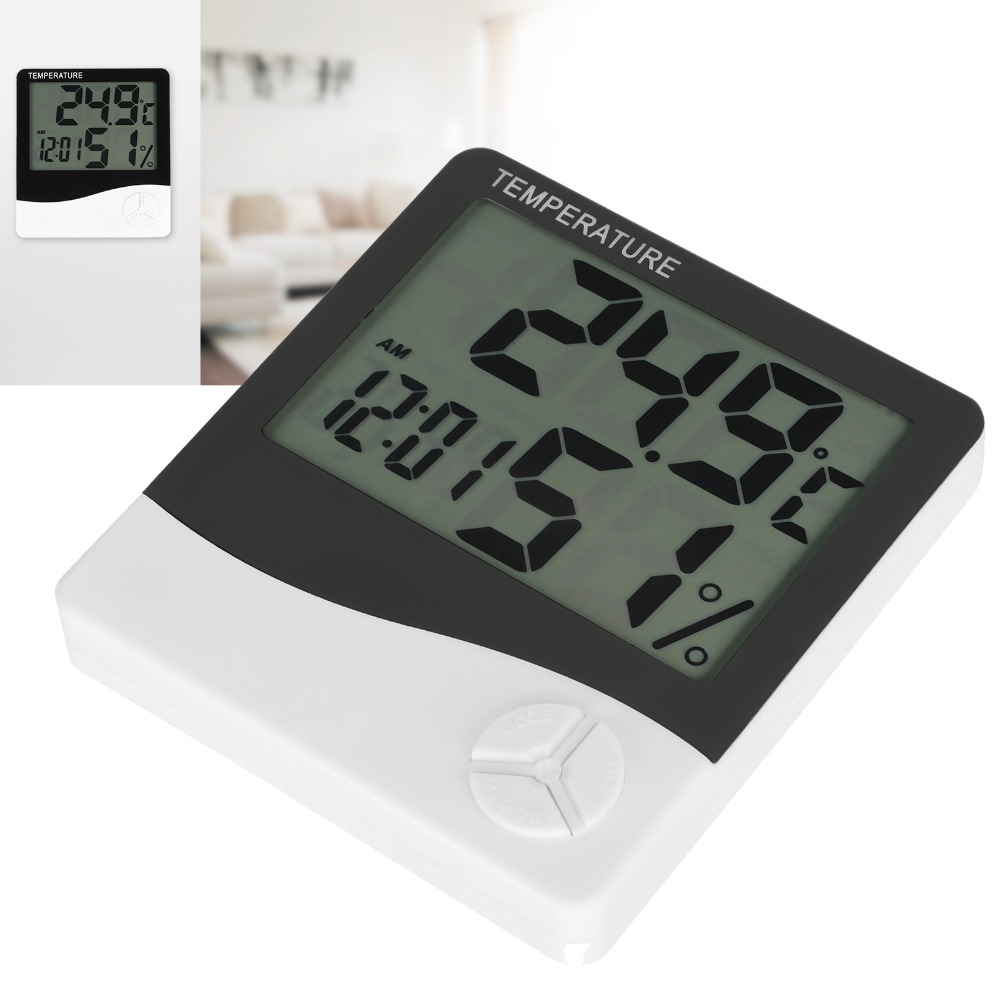 Thermometer Digital - Thermomètre d'intérieur à grand écran, monté