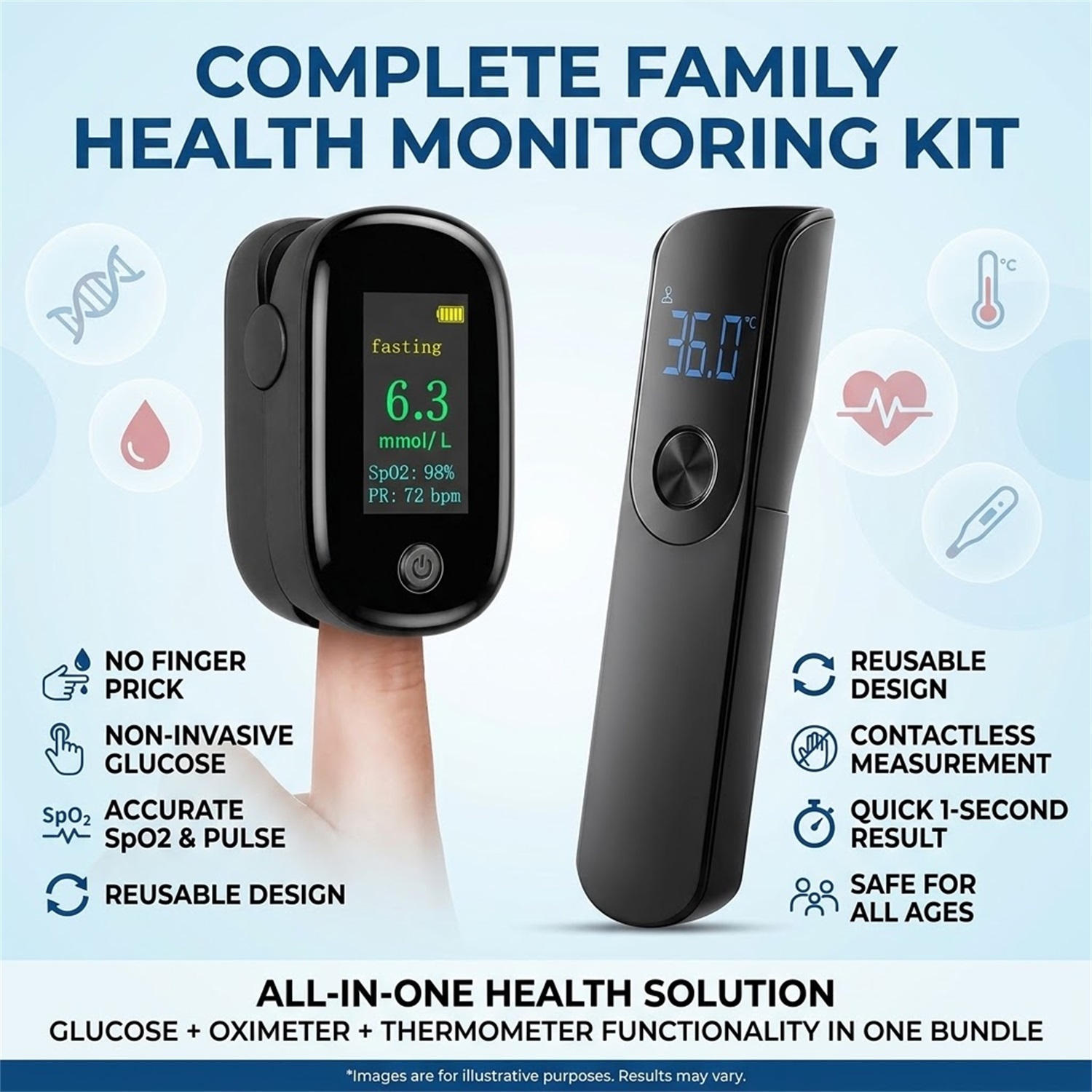 Pulse Oximeter - Kit de surveillance de la santé